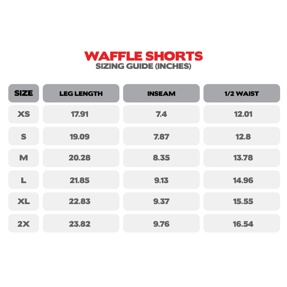 Custom Waffle Ultimate Shorts (Minimum 10)